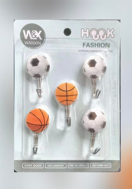 Pack Of 5 Sticky Hook, Strong Sticky Cartoon Hook, Dormitory Wall Mini Hook For Office School Household Pack Of 5 Sticky Hook, Strong Sticky Cartoon Hook, Dormitory Wall Mini Hook For Office School Household